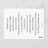 神救済の誕生の祈りの言葉カードの母 ポストカード (裏面)