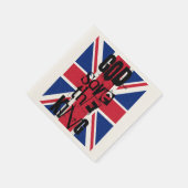 神救王チャールズ英王室の（昆虫）オオカバマダラ、モナーク スタンダードカクテルナプキン (角)