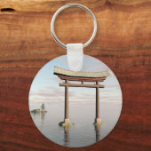 神日本の社の浮き鳥居 キーホルダー (正面)