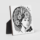 神曼荼羅美術フェミニンフローラ水晶板 フォトプラーク (正面)