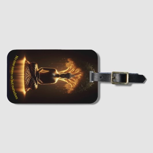 神木の下に仏が光る ラゲッジタグ (正面横)