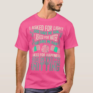 神様がくださった幸せな編み物Tシャツ Tシャツ
