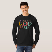 神様が守ってくれる 心配無用 アフリカ系アメリカ人 クリスチャン C Tシャツ (正面フル)