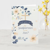 神様が息子の青と黄色の花を求める カード (黄色い花)