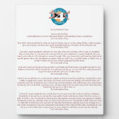 「神様が犬を作った」という額 フォトプラーク (正面)