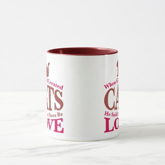 神様が猫を創造された時 マグカップ (中央)