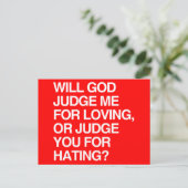 神様が私を愛と判断して下さい ポストカード (スタンド正面)