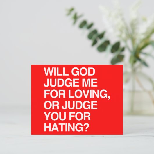 神様が私を愛と判断して下さい ポストカード (スタンド正面)