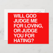 神様が私を愛と判断して下さい ポストカード (正面/裏面)