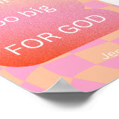 神様には大きすぎる何もない/ピンクのポスター/パターン ポスター (角)