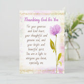 神様に感謝あなたに友情の挨拶 カード (スタンド正面)