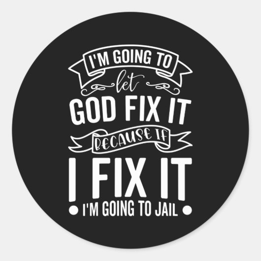 神様に直して直もしして行こう ラウンドシール (正面)