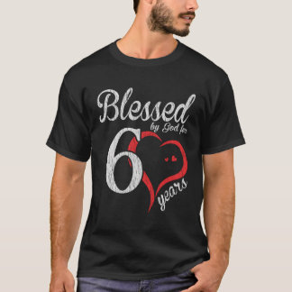 神様に祝福された60歳の誕生日おめでとう Tシャツ