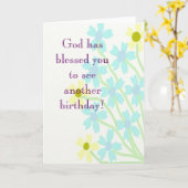 神様に賛美は誕生日カード カード (黄色い花)