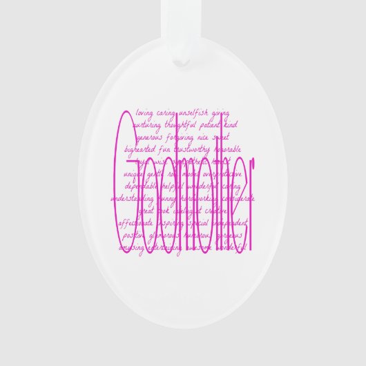 神様のお母さんへの愛しい言葉 オーナメント (正面)