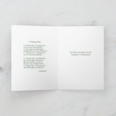 神様のクリスマスツリーカード – Peace and Joy シーズンカード (内部)