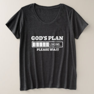 神様のプラン女性のプラスサイズTシャツを積み込む プラスサイズTシャツ