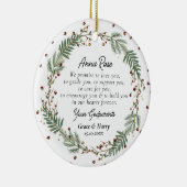 神様の両親が神様に約束する《キリスト教》洗礼式や命名式 セラミックオーナメント (右)