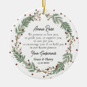 神様の両親が神様に約束する《キリスト教》洗礼式や命名式 セラミックオーナメント (正面)