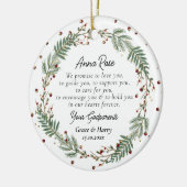 神様の両親が神様に約束する《キリスト教》洗礼式や命名式 セラミックオーナメント (左)