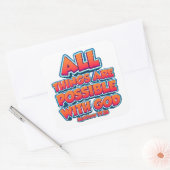 神様の子供と大人の信仰で全てのことが可能 スクエアシール (封筒)