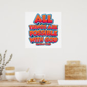 神様の子供と大人の信仰で全てのことが可能 ポスター (キッチン)