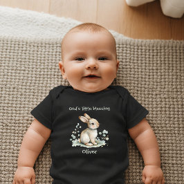 神様の小さな祝福うさぎ 新生児 ベビーボディスーツ