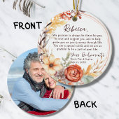 神様の形見 – バプテスマのオレンジの花 セラミックオーナメント