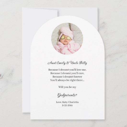 神様の提案の夢である 招待状 (裏面)