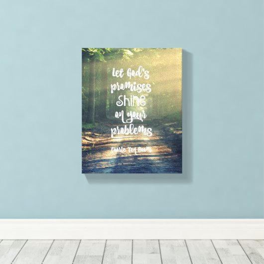 神様の約束を問題に輝かせよう引用文 キャンバスプリント (インサイチュ (ウッドフロア))