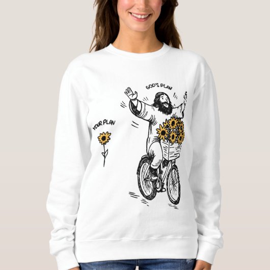 神様の計画と自分の計画 スウェットシャツ (正面)