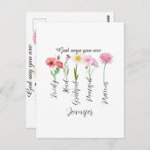 神様はあなたが、クリスチャンの結婚記念日であると言っています ポストカード (正面/裏面)