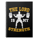 神様は私の強いキリスト教のジムイエス・ワークー ノートブック (正面)