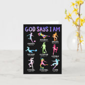 神様は私をキリスト教の女の子のサッカー少年にしてくれた カード (黄色い花)