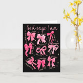 神様は私をコケッティ・ボウ・コケッティ・ボウの秋のバレンタインだと言っている カード (黄色い花)