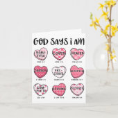 神様は私をバレンタインキャンディーのようなクリスチャンだとおっしゃっている カード (黄色い花)