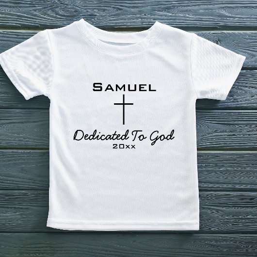 神様へ捧げる子どもの名前 | 十字架 トドラーTシャツ