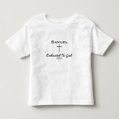 神様へ捧げる子どもの名前 | 十字架 トドラーTシャツ (正面)