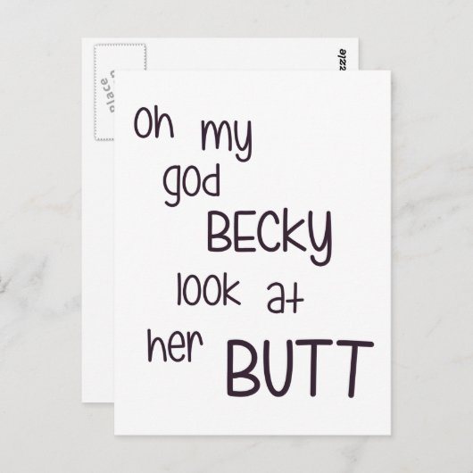 神様ベッキー、あの子のケツを見て ポストカード (正面/裏面)