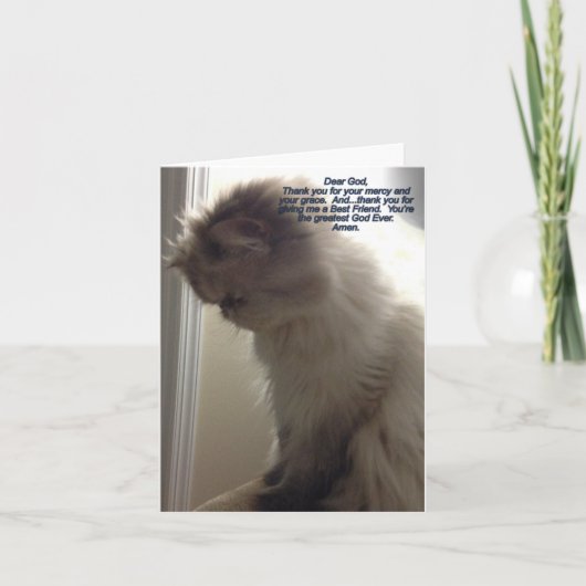 神様親愛、ありがとうございましたノート サンキューカード (正面)