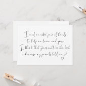 神様頼の神様の願い可愛い カード (正面/裏面インサイチュ)