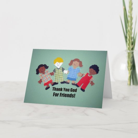 神様、友達に感謝！ サンキューカード (正面)