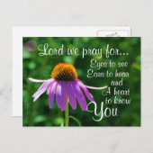 神様、私に真実を見せてください。私に本当の声を聞かせてください（花） ポストカード (正面/裏面)