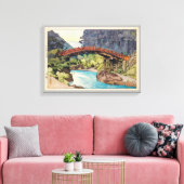 神橋，聖橋，吉田博，ウッドカット キャンバスプリント (インサイチュ (リビング))