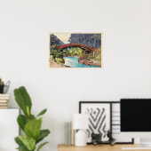 神橋，聖橋，吉田博，ウッドカット ポスター (ホームオフィス)