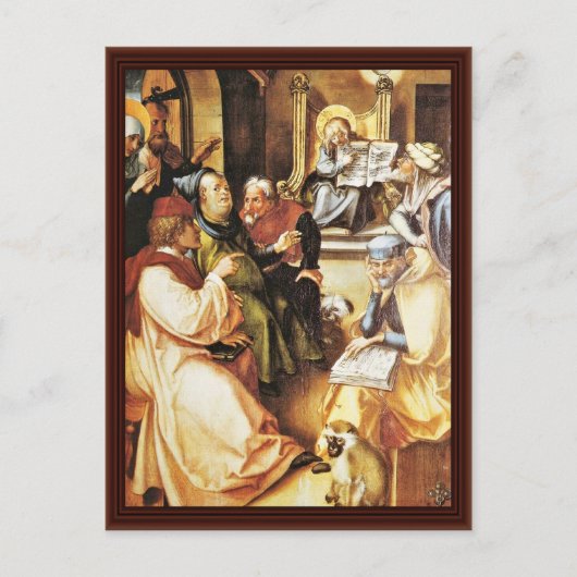 神殿にいる12歳のイエス ポストカード (正面)