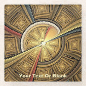 神殿のドームの下 ガラスコースター (正面)