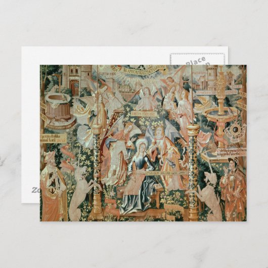 神殿のマリア,人生の場面 ポストカード (正面/裏面)