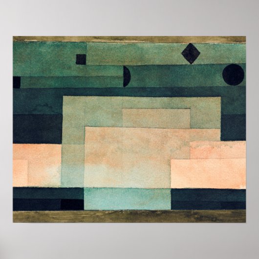 神殿の上の大空(1922年)ポール・クレー ポスター (正面)