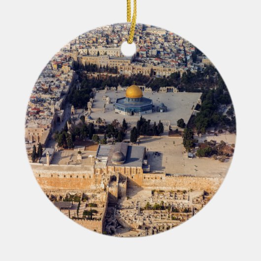 神殿の丘石の古い都市エルサレムのドーム セラミックオーナメント (正面)